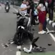 Pemotor RX King Lawan Arah Picu Kecelakaan di Pakansari Bogor Tiga Orang Terluka
