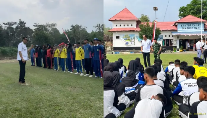 Seleksi Paskibraka HUT ke-81 RI di Tanjung Sari Disambut Antusias Pelajar, Camat Tekankan Disiplin