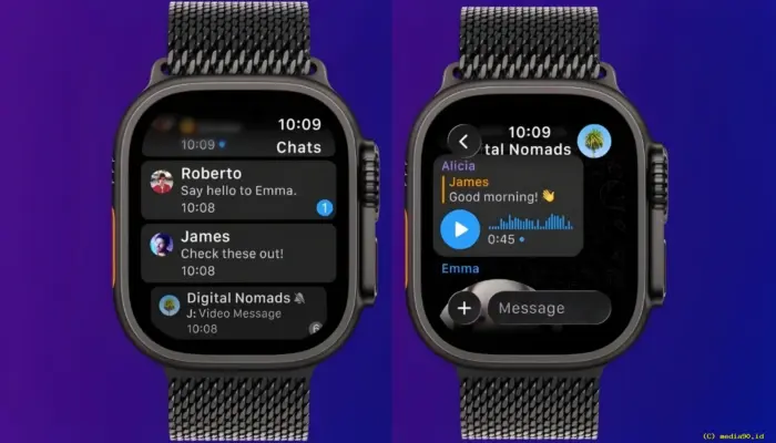 Telegram Resmi Hadir Kembali di Apple Watch, Kini Bisa Kirim Pesan Langsung
