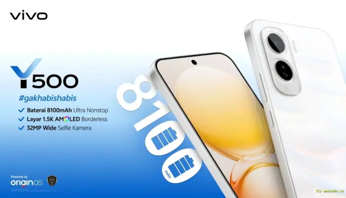 vivo Y500 Resmi Hadir di Indonesia, Bawa Baterai Jumbo 8.100 mAh dan Layar AMOLED 1,5K