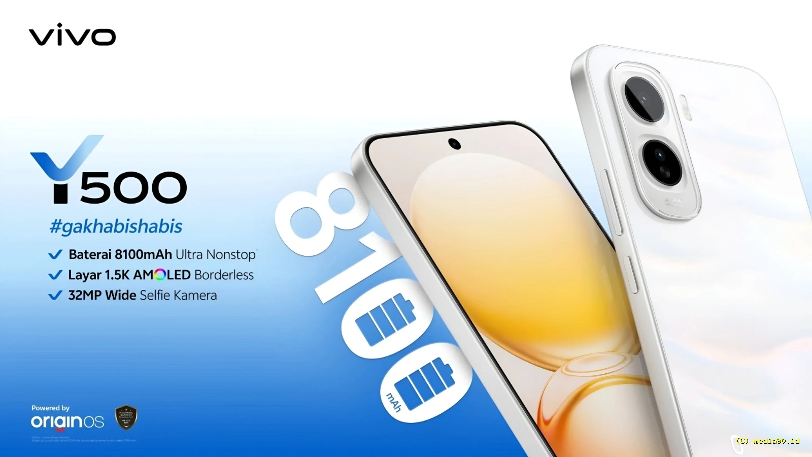 vivo Y500 Resmi Hadir di Indonesia Bawa Baterai Jumbo 8.100 mAh dan Layar AMOLED 15K