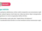Kunci Jawaban Bahasa Indonesia Kelas 8 Halaman 15 Kurikulum Merdeka, Pembahasan Tugas Individu Teks Sepeda Motor di Indonesia