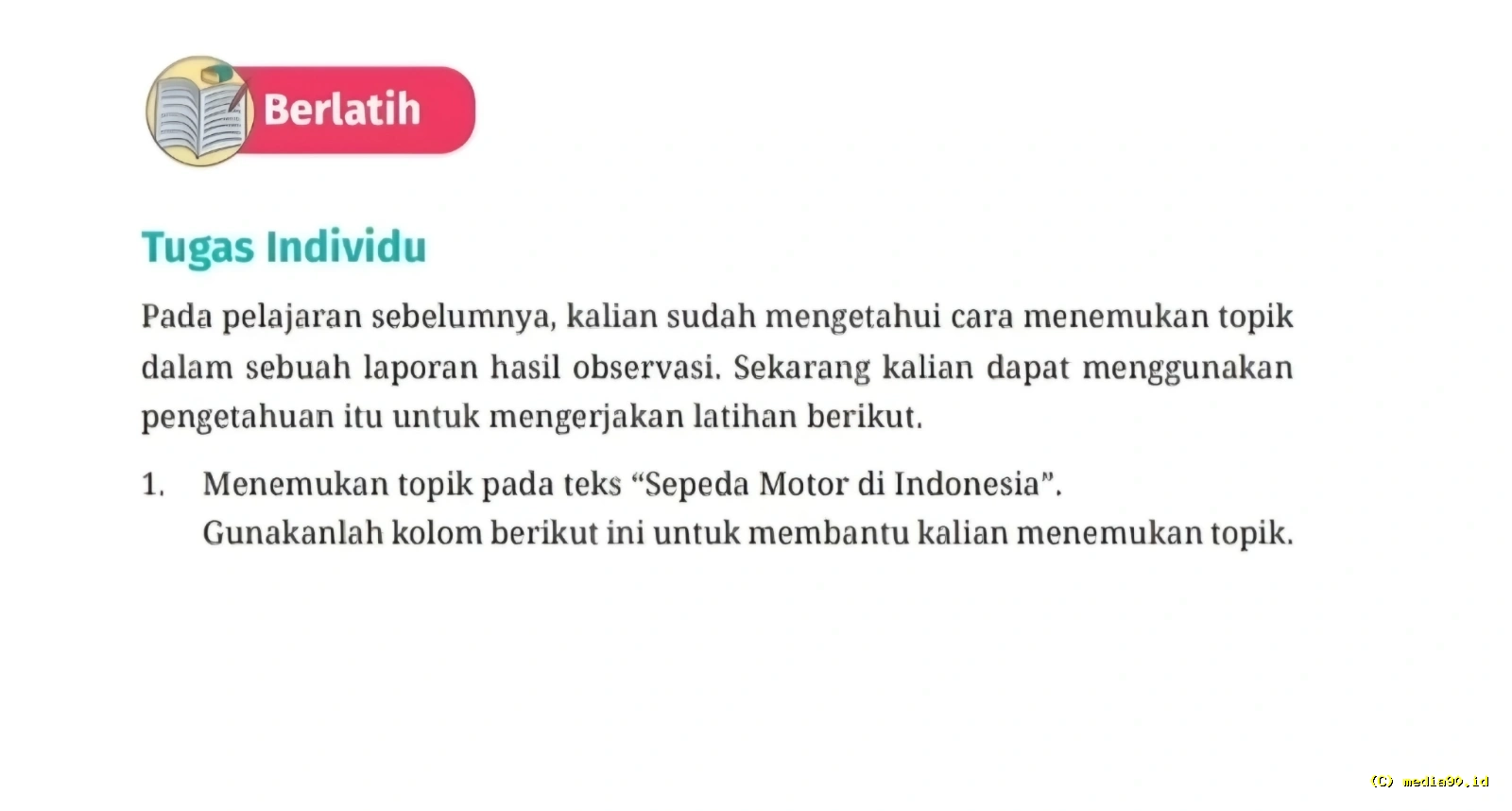 Kunci Jawaban Bahasa Indonesia Kelas 8 Halaman 15 Kurikulum Merdeka, Pembahasan Tugas Individu Teks Sepeda Motor di Indonesia