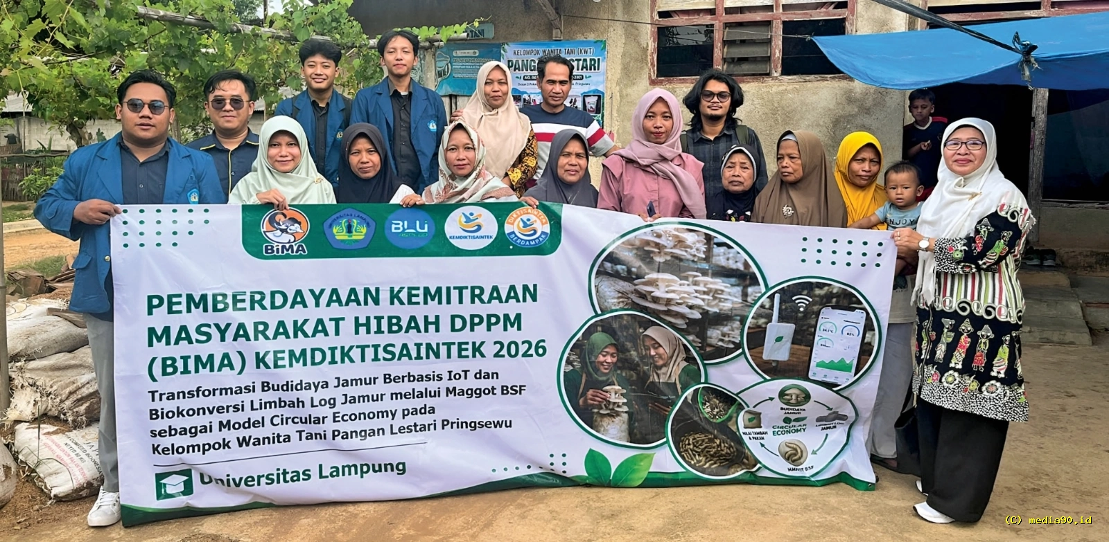 Budidaya Jamur di Pringsewu Makin Modern Unila Dorong Pemanfaatan IoT dan Maggot BSF
