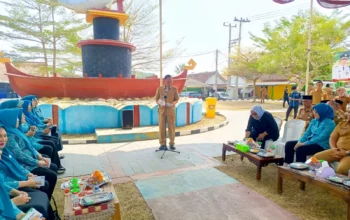 Bupati Tulang Bawang Canangkan Gerakan Sumur Kompos di Bank Sampah Menggala