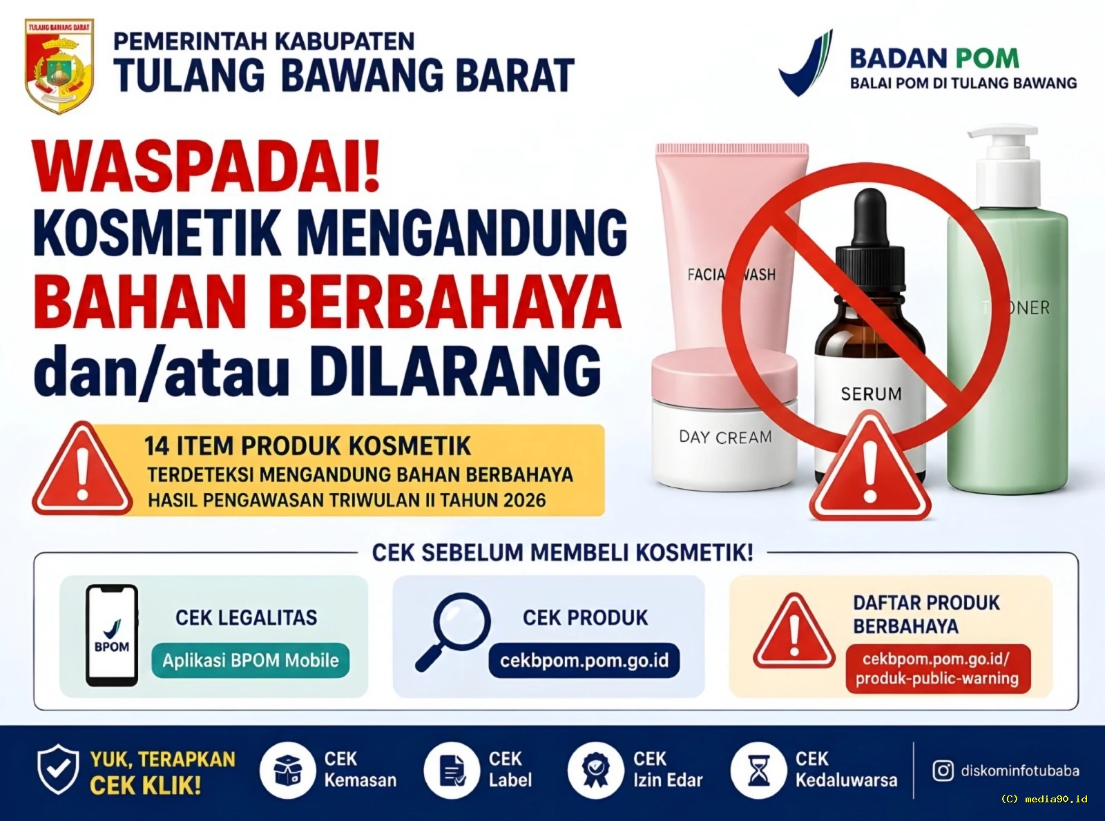 Cegah Dampak Kesehatan Pemkab Tubaba Imbau Warga Waspadai Kosmetik Ilegal