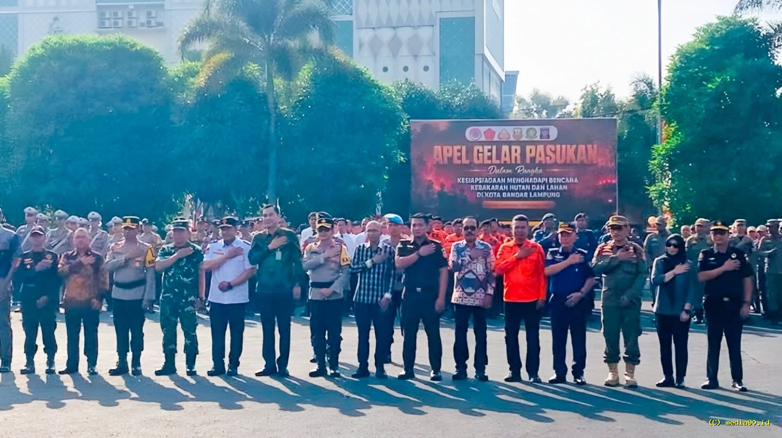 Cegah Karhutla DPRD Bandar Lampung Ikuti Apel Kesiapsiagaan di Polresta
