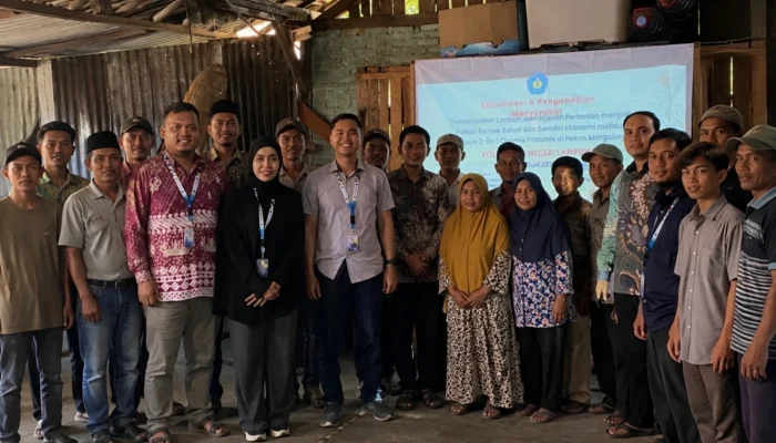 Dosen Polinela Terapkan Chomix Portable di Pringsewu, Pencacahan Pakan 81,7 Persen Lebih Cepat