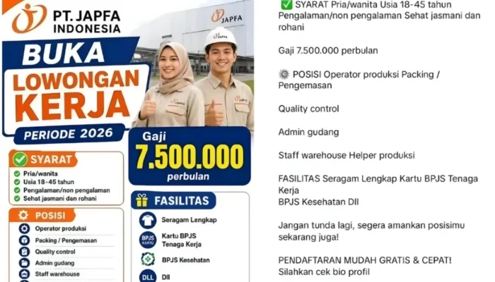 Waspada Lowongan PT Japfa 2026 di TikTok, Ternyata Tidak Resmi dan Minta Data Pribadi