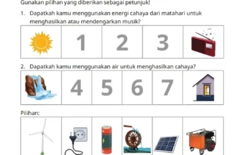 Jawaban IPAS Kelas 4 Halaman 21 Kurikulum Merdeka Bahas Alur Perubahan Energi