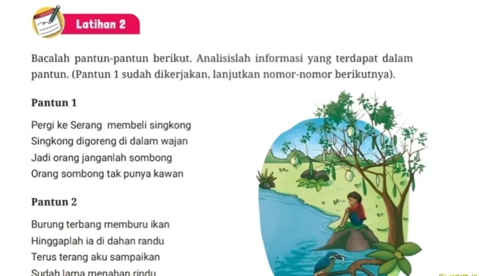 Kunci Jawaban Bahasa Indonesia Kelas 9 Halaman 60, Latihan 2 Mencari Informasi dalam Pantun