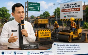 Pemkab Lampung Selatan Segera Perbaiki Jalan RA Basyid Jati Agung, Anggaran Rp1,13 Miliar Disiapkan