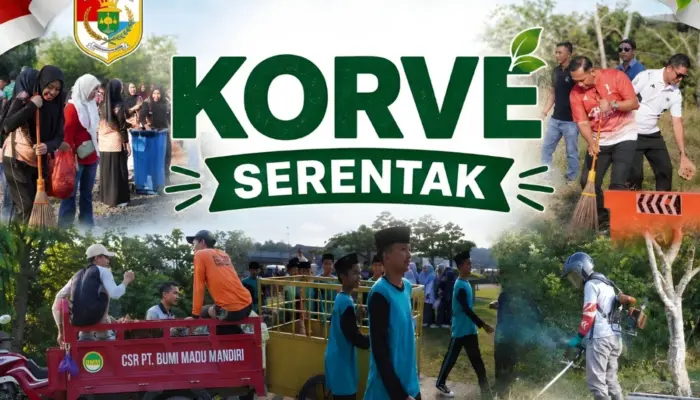 Sambut HUT ke-81 RI, Pemkab Tubaba Gelar Korve Gotong Royong dan Bersih-Bersih Serentak