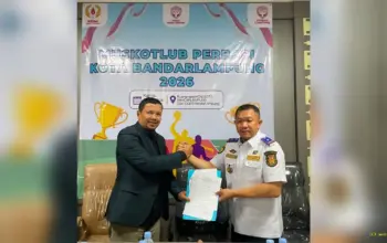 Socrat Pringgodanu Resmi Nahkodai PERBASI Kota Bandar Lampung Periode 2026–2030
