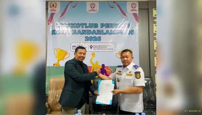 Socrat Pringgodanu Resmi Nahkodai PERBASI Kota Bandar Lampung Periode 2026–2030