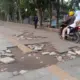 Trotoar Jalan Alternatif Sentul Rusak, Kerap Dipakai Pemotor sebagai Jalur Pintas