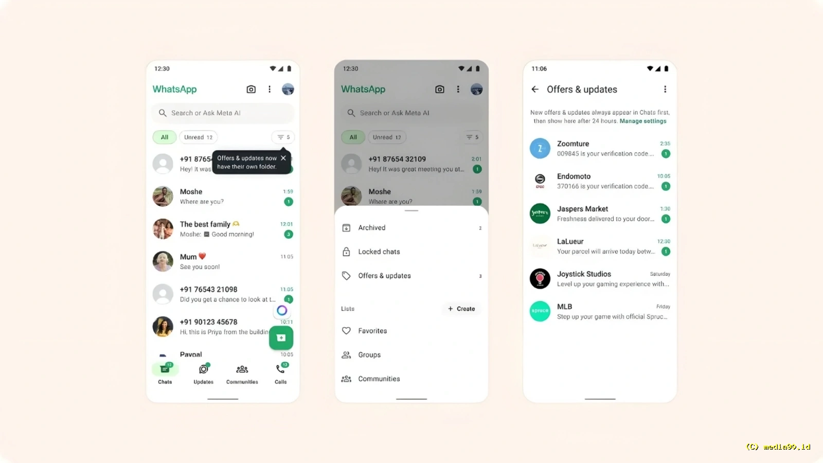 WhatsApp Uji Folder Khusus Bisnis, Pesan Promo Tak Lagi Campur dengan Chat