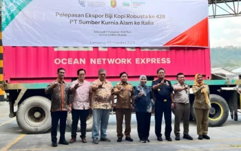 Bidik Indonesia Jadi Raja Kopi Dunia 576 Ton Kopi Robusta Lampung Diekspor ke Italia