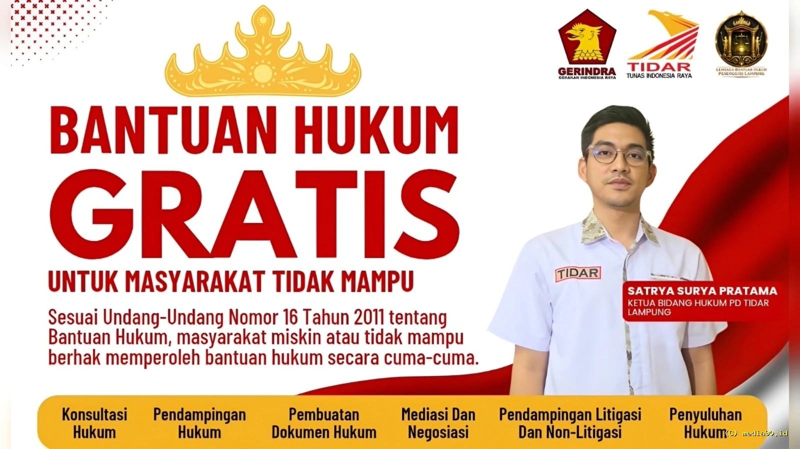 TIDAR Lampung Hadirkan Bantuan Hukum Gratis, Masyarakat Bisa Dapat Pendampingan
